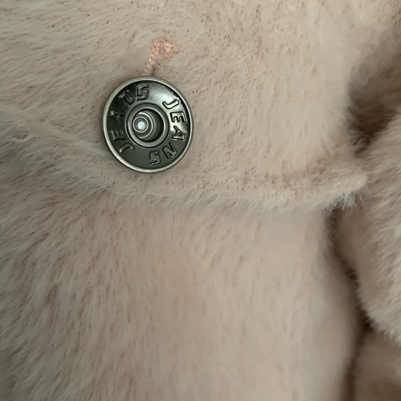 Mable Faux Fur Pale Pink Button Front Women’s Small/Medium Comfy Cozy Jacket - Picture 5 of 8